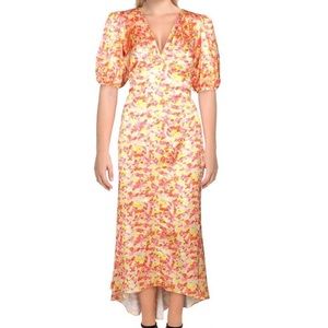 LINI | Amalia Yellow V Neck Dress